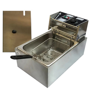 Frigoire Électrique Commercial XEOLEO 6L, <span class=keywords><strong>Friteuse</strong></span> Profonde à Poulet et Frites en Acier Inoxydable 2500W, Température Réglable 0~200 Degrés - Product Image 4