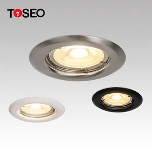 TOSEO Custom Pressing Metal Ceiling Light GU10 5W 7W Round Recessed Downlights