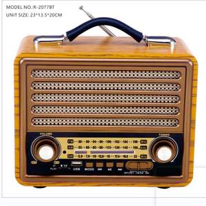 R-7188BT 내장 충전식 배터리 휴대용 블루 이빨 스피커 FM SW AM 라디오 음악 플레이어와 Led 라이트 토치 - Product Image 3