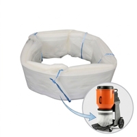 Sacs d'extraction de poussière durables en PEHD pour aspiration industrielle, sans poussière, avec poignée Flexiloop et attaches zippées, lot de 4