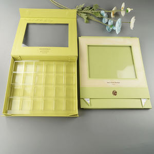 <b>Windowed</b> One-Piece Transparent Film Folding Rigid Gift Book-Shaped Magnetic Closure Custom Inner Glossy Lamination Embossing - Product Image 2