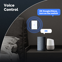 Interruptor de Luz Inteligente MOES Tuya ZigBee Mesh, Panel Táctil de Vidrio Ignífugo, Requiere Cable Neutro, Control Remoto, Compatible con Alexa y Google
