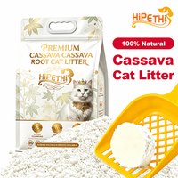 Litière pour chat en manioc 20kg 12L Vente en gros rapide Agglomération rapide Faible teneur en poussière Biodégradable Jetable aux toilettes OEM ODM pour Distributeurs de Magasins d'Articles pour Animaux