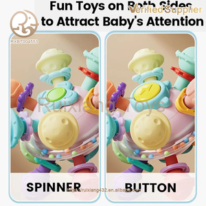 ของเล่นสำหรับเด็กทารกที่ได้รับการฝึกประสาทสัมผัสของเล่นซิลิโคนนิ่มสำหรับกัดสั่นด้วยมือรูปทรงดาวของเล่นที่ได้รับแรงบันดาลใจจากเสียงจากแมนฮัตตัน - Product Image 4