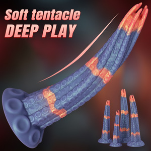 Scarletsin D-7-3 Flüssigsilikon <span class=keywords><strong>Anal</strong></span>-Dildos Weiche G-Punkt-Spielzeuge für Männer und Frauen Tentakel-Fantasy Analsex-Spielzeuge Größe L - Product Image 4