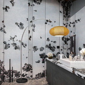 Lampadaire LED en tissu pour salon de villa de luxe nordique, chromé, réglable en hauteur, économie d'énergie, lumière blanc chaud 2700K, pour chambre à coucher - Product Image 3