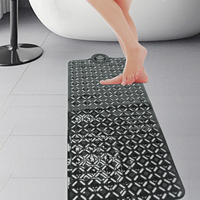 YIDE Tapis de baignoire antidérapants au design avancé avec passoire à cheveux avec ventouses Tapis de bain de douche écologique
