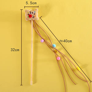 Toys for Pets Funny Cat Teaser Sticks Cookies Cheese Toast Pet Vocal Toy Plush Bell With Tassel <b>Ball</b> Interactive Movement Toy - Product Image 3