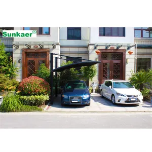 China supplie promotional resist harsh weather a sun shade 2 car parking canopy tent Sun Block Polycarbonate Garage Cover