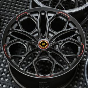 JZ Juego de 1 Llanta Forjada 5x130 5x120mm, Llantas de Aleación de Aluminio Negro Cepillado para Autos de Pasajeros 992 991 997 M3 M4 M5 <span class=keywords><strong>M8</strong></span> - Product Image 3