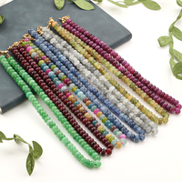 Collier TeoWaki en perles d'abaque en pierre naturelle, chaîne principale avec fermoir volant, réglable, style bohème, à superposer