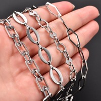 Collier créatif en acier inoxydable à maillons géométriques pour femmes et hommes, couleur argent, collier ras du cou, accessoires de bijoux en métal