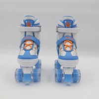 Patins à roulettes d'extérieur pour débutants - 3 tailles réglables, 8 roues lumineuses, roulements ABEC-7, durables et respirants pour enfants et adolescents