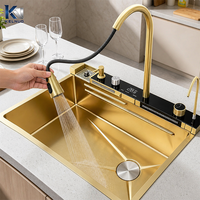Livraison Rapide Évier de Cuisine Doré Neuf de Luxe pour Usage Domestique et Lavage de Légumes