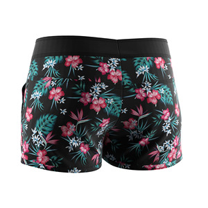 Shorts de Playa para Mujer, Corte Acampanado, Ajuste Seguro, Estampado Floral Personalizado para Actividades de Verano - Product Image 4