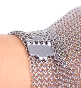 Guantes de Seguridad de Acero Inoxidable 316, Resistentes a Cortes y Puñaladas, Textura Lisa, Guantes de Malla de Cadena, para Uso en Mataderos, Personalizables - Product Image 2