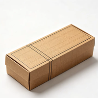 Boîte cadeau pliante en carton ondulé avec poignée en papier