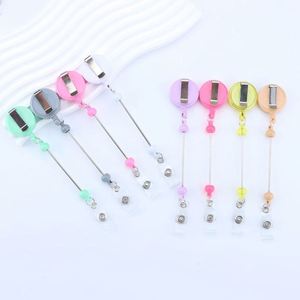 DIY Beaded Retractable Badge Reel <b>Nurse</b> ID Card Holder With PVC Clip Handmade Bead Decoration Customizable for Personalization - Product Image 3