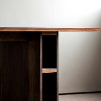 Table à manger sur mesure en bois massif, bureau de conférence long en noyer, chêne, frêne, table de bureau ou de thé avec rangement