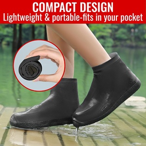 100% Cubiertas de zapatos de lluvia de látex natural-Cubrezapatos impermeables reutilizables para hombres y mujeres | Antideslizante y ecológico (OEM/ODM) - Product Image 4