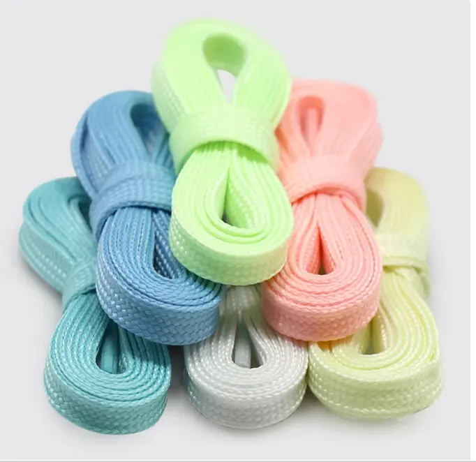 6 Colors Luminous Shoelaces Flat Suitable For All Shoes Fluorescent laces Party Get together Night run Unisex Shoelace 1 Pair