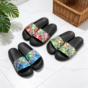 Wholesale Price Luxury Original Design Floral Pattern Outdoor Slides Anti-Slippery Open Toe EVA Material Summer Slippers - Product Image 4