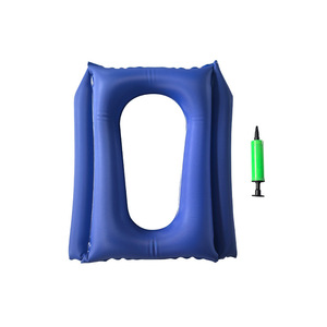 U Shape Inflatable Seat Cushion Blue <b>For</b> <b>Hip</b> Support Wheelchair Bedridden Use Breathable Anti Pressure Sore <b>Pad</b> - Product Image 1