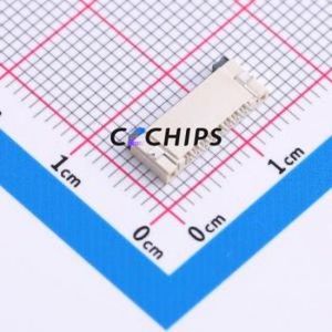 XW1020012-080R-001 FFC/FPC Connector SMD,P=1mm,Horizontal Mount Connector Flip Cover Type Bottom Contact 8P 1mm - Product Image 2