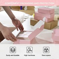 Großhandel Kundenspezifische Logo-Design Elegante Versandkartons Rosa Stabile Wellpappe Bekleidungs- Schuh- Kosmetik Geschenkversandkartons