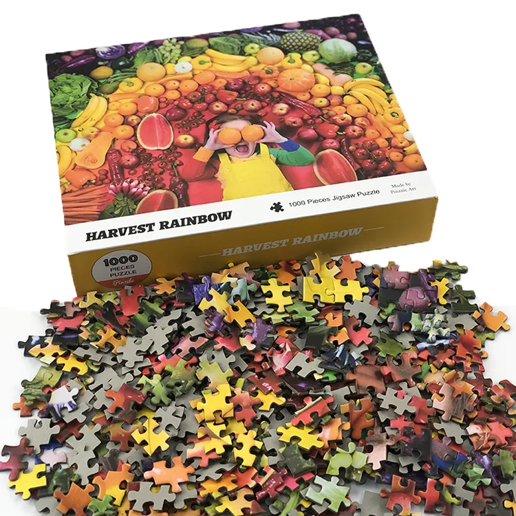 Factory Price Custom Jigsaw Puzzle 500 1000 Pieces Cardboard Puzzle Games For Adults