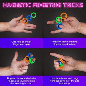 Custom Magnetic <b>Ring</b> Fidget Toy for Adults and Kids Luminous <b>Stress</b> Relief Finger Magnet Made of Durable Plastic - Product Image 6