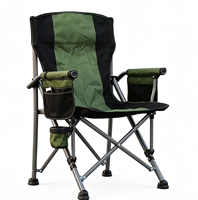 Ensemble table et chaises pliantes d'extérieur décontractées transfrontalières avec accoudoirs en alliage d'aluminium et finition imitation bois pour pique-niques, camping et barbecues