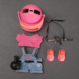 سترة تكتيكية بلاستيكية مصنوعة يدويًا بنمط حروف أبجدية للدمى بحجم 17 سم تشمل خوذة صغيرة وأحذية - Product Image 6