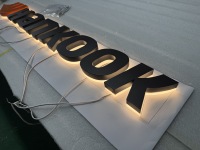 Enseigne publicitaire LED rétroéclairée 3D personnalisée, lettres en métal, logo, étanche IP65, contrôle Bluetooth, extérieur, devanture de magasin