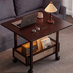Movable coffee <b>table</b>, sofa side <b>table</b>, <b>folding</b> <b>table</b>, trolley, storage rack all in one, suitable for <b>small</b> apartments and - Product Image 1