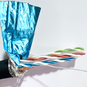 สายเคเบิลเครือข่ายแบบมีฉนวนป้องกัน Cat6 ทองแดงบริสุทธิ์ หุ้มด้วย PVC ใช้สำหรับมัลติมีเดีย มีความยืดหยุ่นสูง - Product Image 3