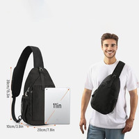 Sac bandoulière Oxford personnalisé avec logo, pour femmes et hommes, petit sac de poitrine, sac à bandoulière tendance et décontracté, pochette pour téléphone pour les voyages en plein air