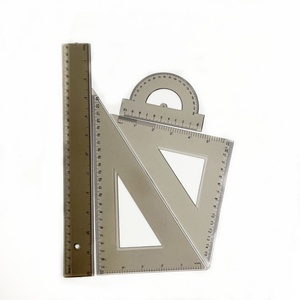 Regla de Plástico Transparente Negra de 30 cm de Calidad Premium con Logotipo Personalizado al por Mayor para Material Escolar, Juego de 4 Reglas para Niños - Product Image 2