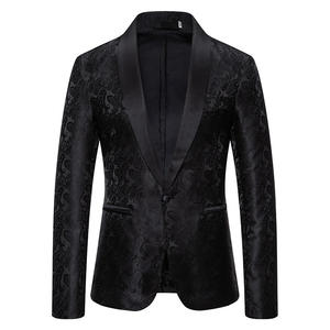 RNSHANGER alla moda rosso <span class=keywords><strong>Blazer</strong></span> da uomo a fiori di anacardi autunno manica lunga abito da sposa giacche da uomo lavoro - Product Image 5