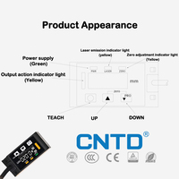 Sensor Fotoeléctrico de Desplazamiento por Láser CNTD CL-050, Sensor de Desplazamiento por Láser con Distancia de Detección de 50 mm, IP67