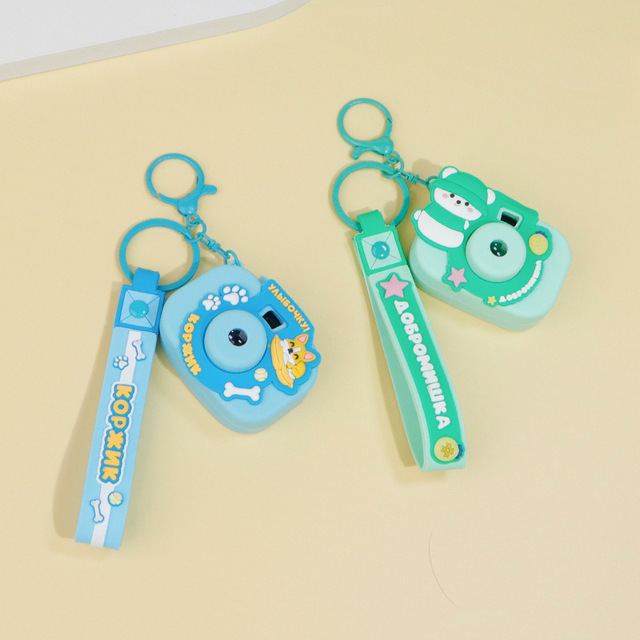 Duckling Panda Mini Projector Camera Slide Keychain Pendant Bag Accessory Wholesale Cartoon Design Customization PVC
