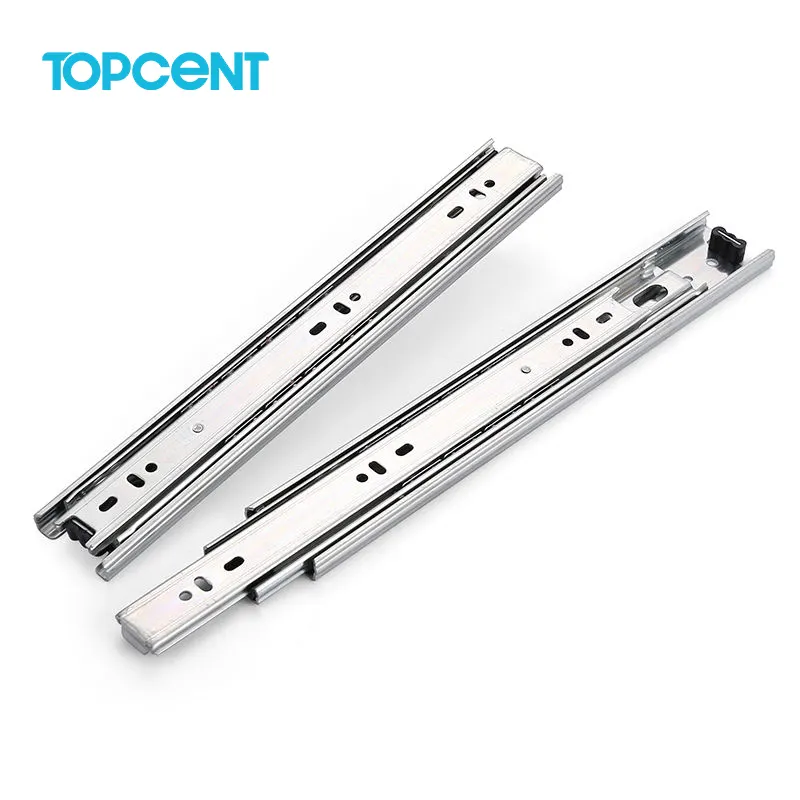 Furniture hardware full extension ball bearing rail telescopic slide channel for drawer