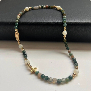 Bracelet <span class=keywords><strong>de</strong></span> prière fait main en sodalite perlée avec médaille miraculeuse <span class=keywords><strong>de</strong></span> <span class=keywords><strong>Notre</strong></span>-<span class=keywords><strong>Dame</strong></span>, cadeau catholique pour femmes et hommes - Product Image 6