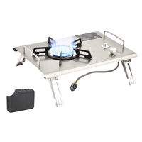 Réchaud à gaz butane IGT portable personnalisé en acier inoxydable avec allumage piézo pour usage extérieur