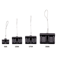 Connecteur de batterie bipolaire 2 broches 50A 120A 175A 350A noir et rouge avec couvercle anti-poussière rigide