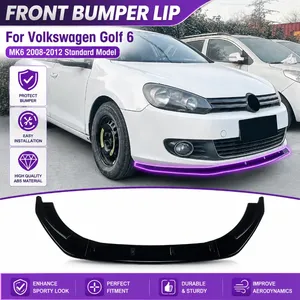Lèvre de pare-chocs avant StarNav pour Golf 6 MK6 2008-2012, modèle standard, diffuseur, lame inférieure, kit carrosserie, accessoires tuning - Product Image 1