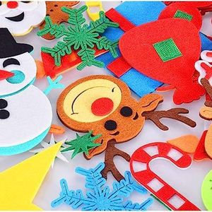 ชุดต้นคริสต์มาสทำเองจากผ้าสักหลาด DAMAI พร้อมเกมตีตัวต่อสำหรับเด็ก ของตกแต่งแขวนผนัง ชุดงานฝีมือผ้าสักหลาดสำหรับของชำร่วยงานปาร์ตี้คริสต์มาส - Product Image 2