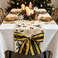 Chemin de table nœud de Noël 33*180CM