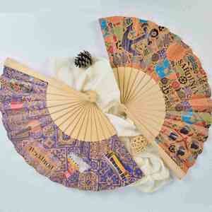 Abanicos Plegables Portátiles de Plástico con Logotipo Personalizado de Alta Calidad, Regalos Publicitarios Ecológicos de Estilo Chino con Bolsa OPP - Product Image 3