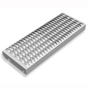 Metal Grating Prices 3-Diamond Galvanized Perforated Metal Safety Grating Anti Slip Stair Nosing